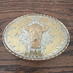Vintage Kent Feeds Belt Buckle Made in USA
